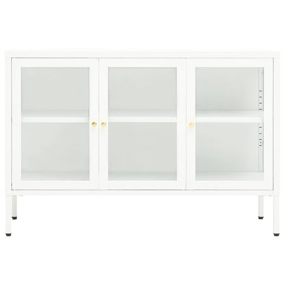 Sideboard 105X35X70 Cm Stahl Und Glas