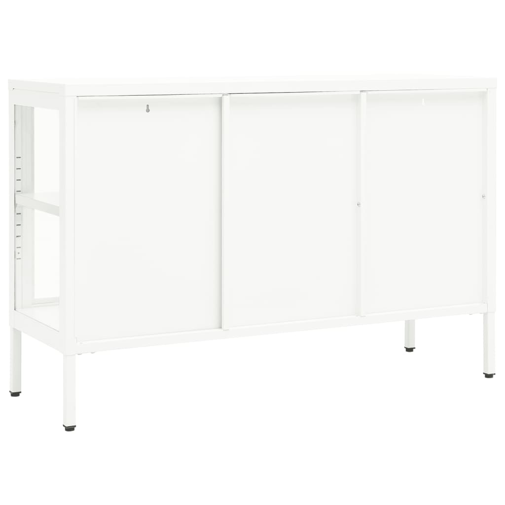 Sideboard 105X35X70 Cm Stahl Und Glas