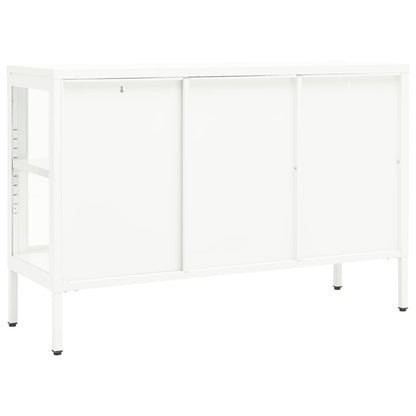 Sideboard 105X35X70 Cm Stahl Und Glas
