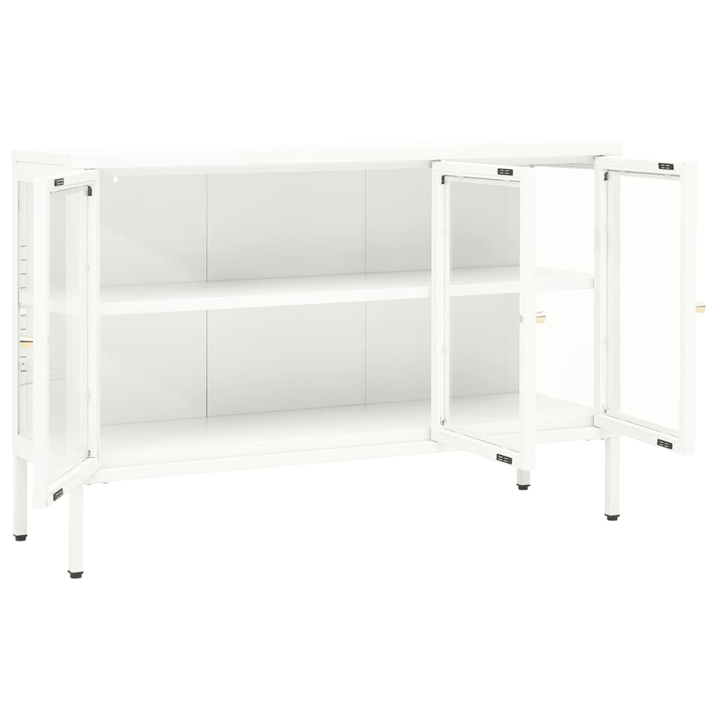 Sideboard 105X35X70 Cm Stahl Und Glas