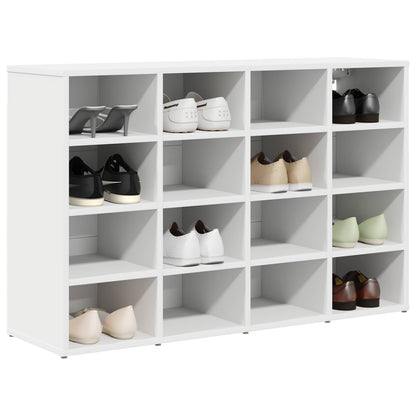 Schuhschrank mit Regal Weiß 103 x 30 x 67 cm Holzwerkstoff