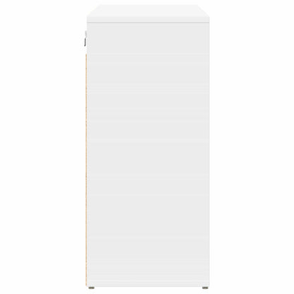 Schuhschrank mit Regal Weiß 103 x 30 x 67 cm Holzwerkstoff