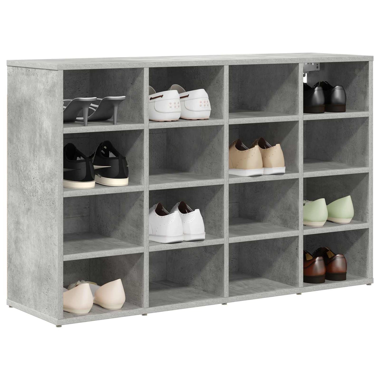 Schuhschrank mit Regal Weiß 103 x 30 x 67 cm Holzwerkstoff