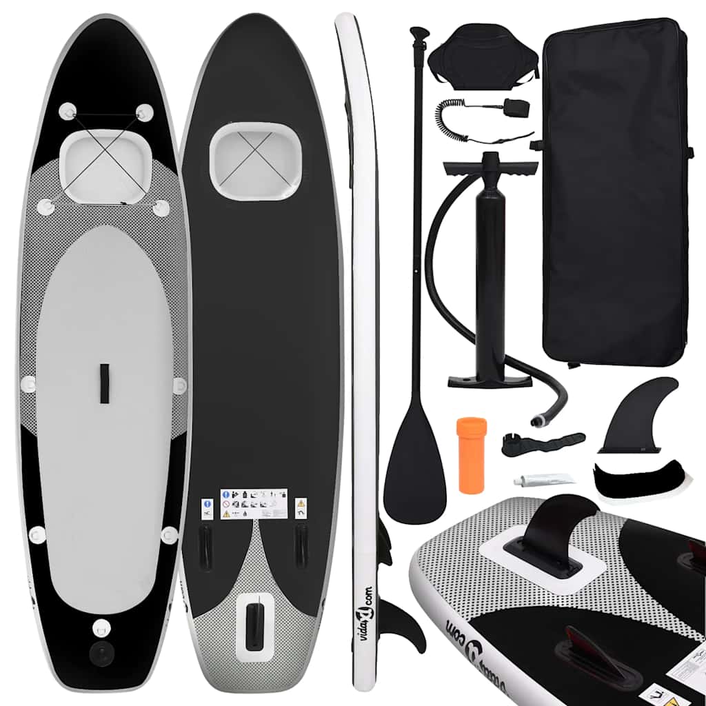 SUP-Board-Set Aufblasbar Rot 300x76x10 cm