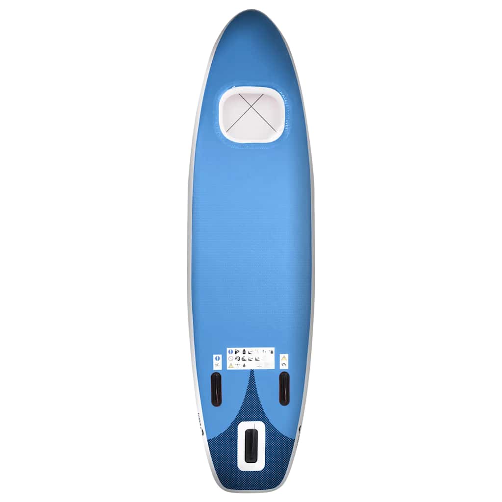 SUP-Board-Set Aufblasbar Schwarz 330x76x10 cm