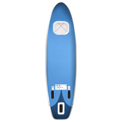 SUP-Board-Set Aufblasbar Schwarz 330x76x10 cm