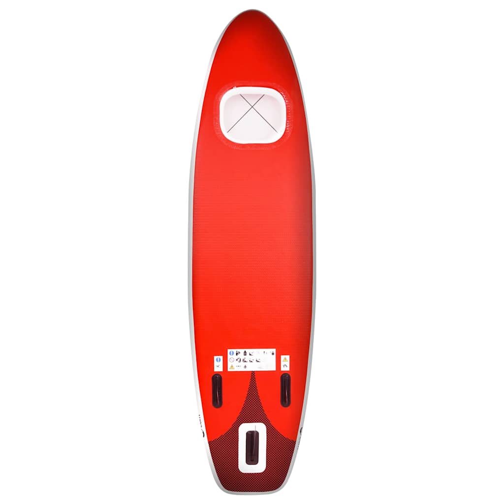 SUP-Board-Set Aufblasbar Schwarz 330x76x10 cm