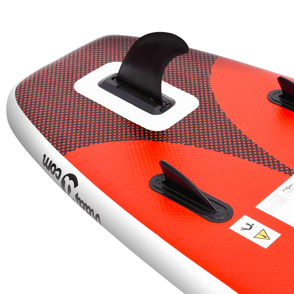 SUP-Board-Set Aufblasbar Schwarz 330x76x10 cm
