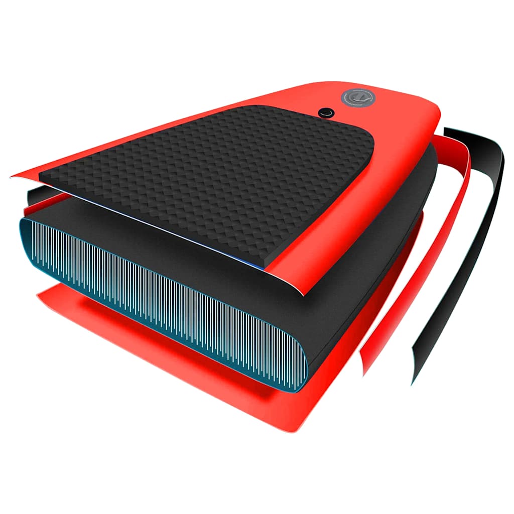SUP-Board-Set Aufblasbar Schwarz 330x76x10 cm