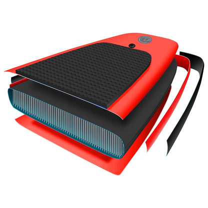 SUP-Board-Set Aufblasbar Schwarz 330x76x10 cm