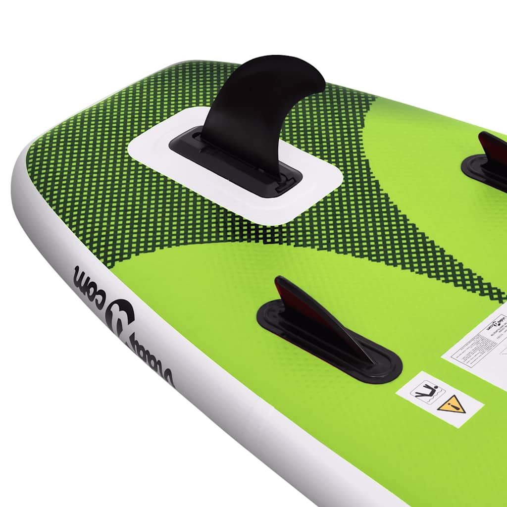 SUP-Board-Set Aufblasbar Schwarz 330x76x10 cm