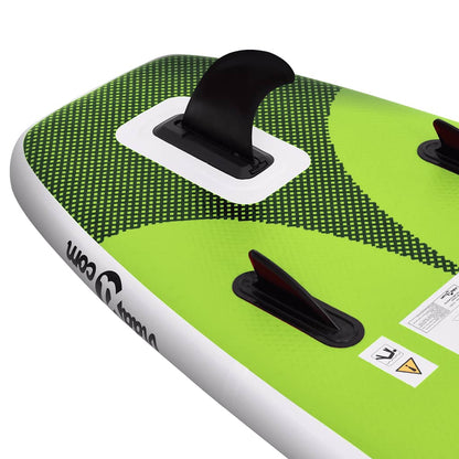 SUP-Board-Set Aufblasbar Schwarz 330x76x10 cm