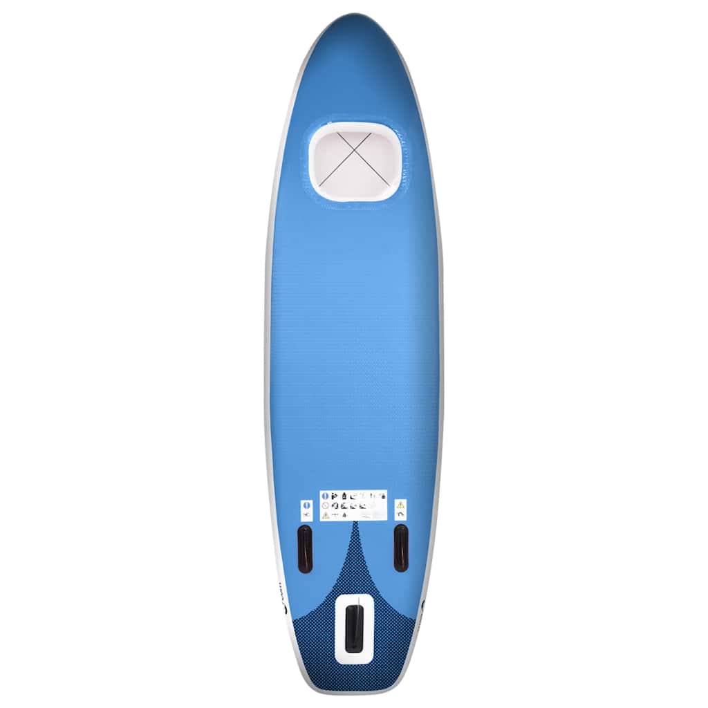 SUP-Board-Set Aufblasbar Schwarz 360x81x10 cm