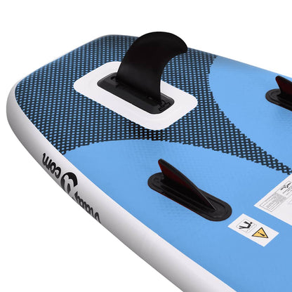 SUP-Board-Set Aufblasbar Schwarz 360x81x10 cm