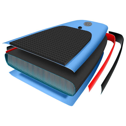 SUP-Board-Set Aufblasbar Schwarz 360x81x10 cm