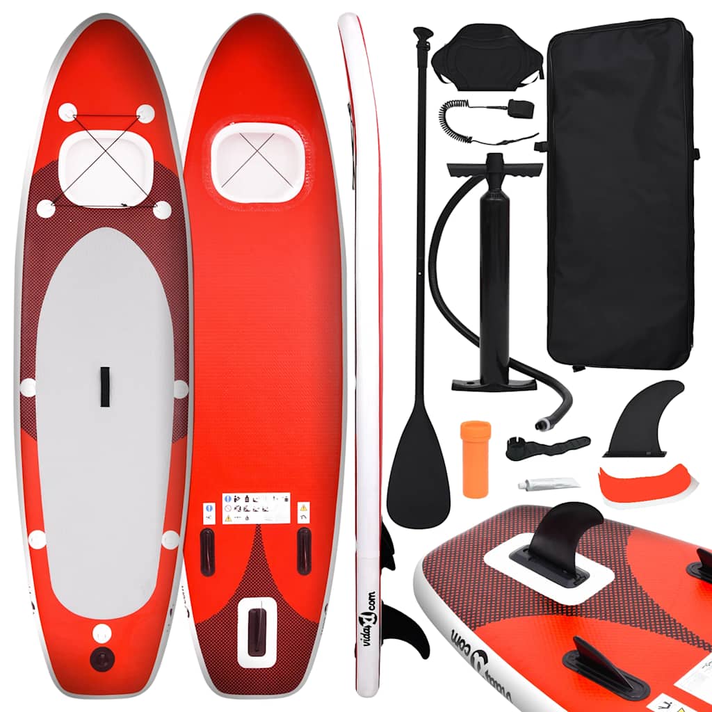 SUP-Board-Set Aufblasbar Schwarz 360x81x10 cm