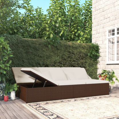 Sonnenliege Mit Auflagen Poly Rattan