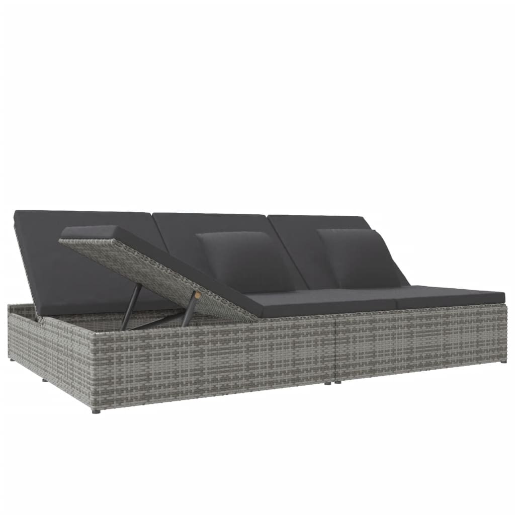 Sonnenliege Mit Auflagen Poly Rattan