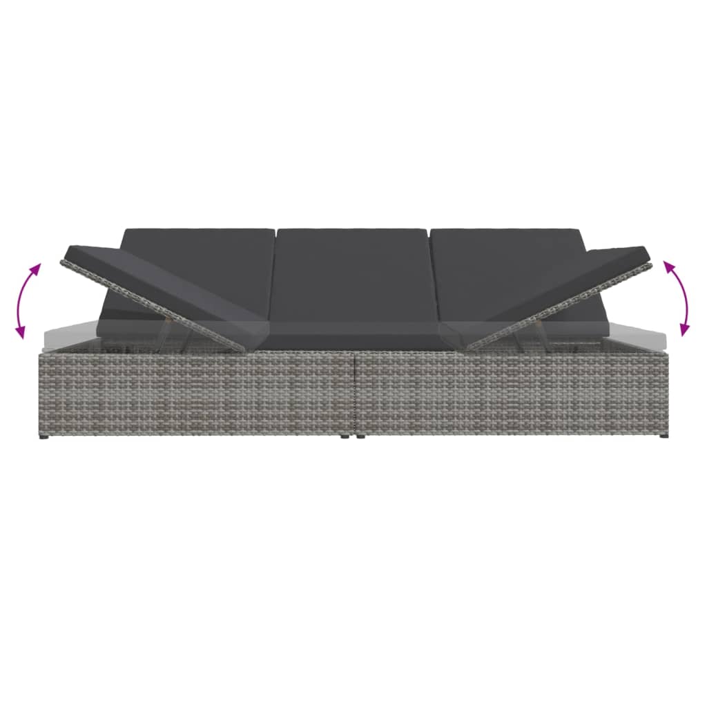 Sonnenliege Mit Auflagen Poly Rattan