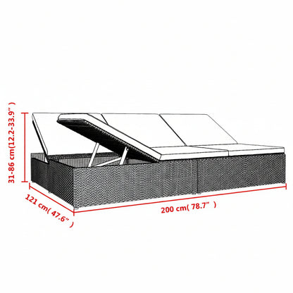 Sonnenliege Mit Auflagen Poly Rattan