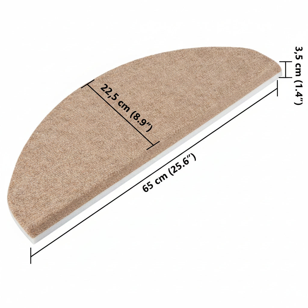 Stufenmatten Selbstklebend 15 Stk. 65x22,5x3,5 cm Beige