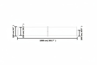 Seitenmarkise Ausziehbar Rot 160x1000 cm