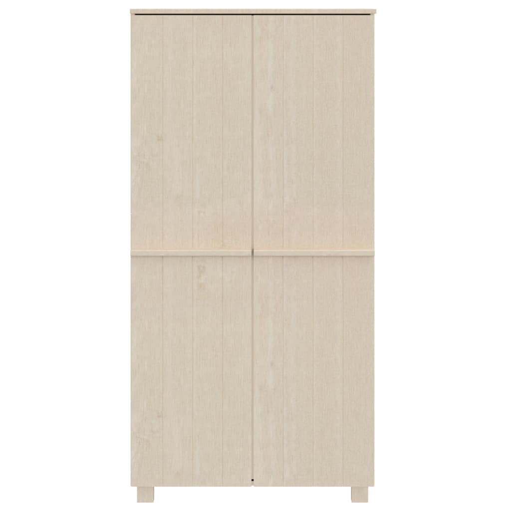 Kleiderschrank HAMAR Hellgrau 89x50x180 cm Massivholz Kiefer