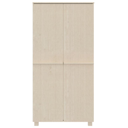 Kleiderschrank HAMAR Hellgrau 89x50x180 cm Massivholz Kiefer