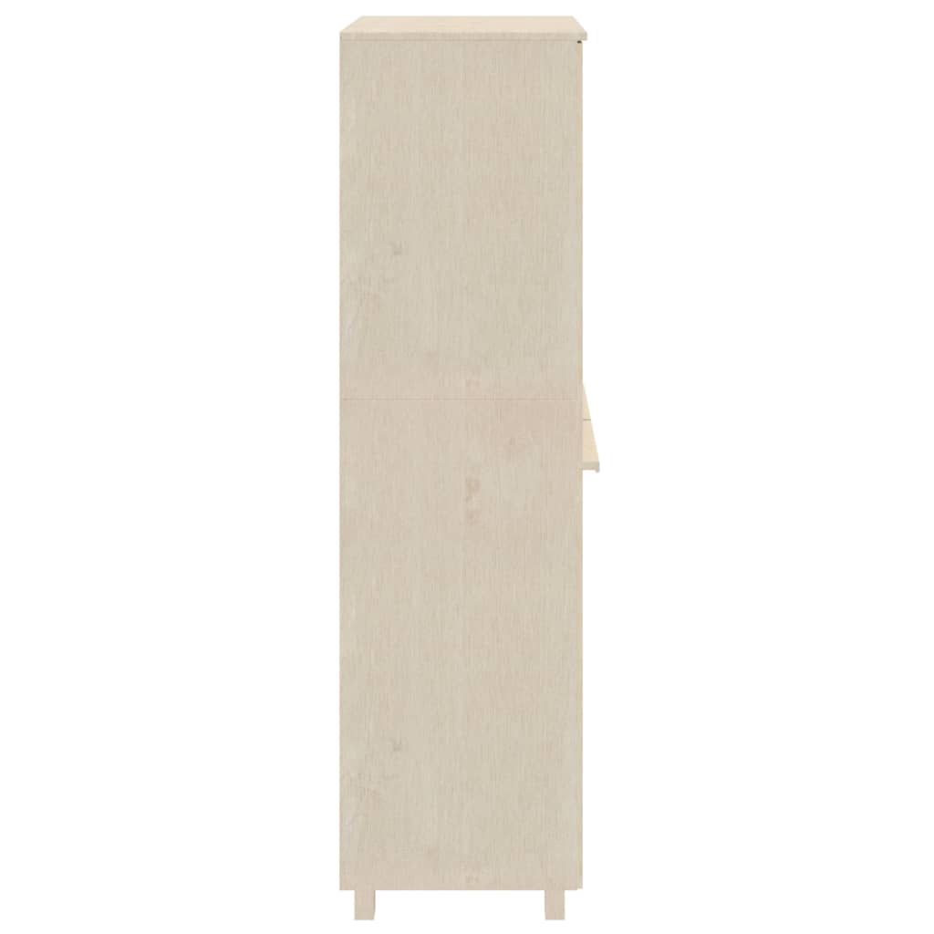 Kleiderschrank HAMAR Hellgrau 89x50x180 cm Massivholz Kiefer