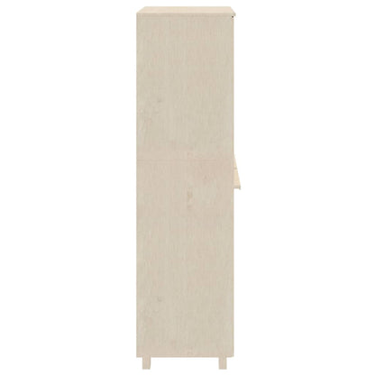 Kleiderschrank HAMAR Hellgrau 89x50x180 cm Massivholz Kiefer