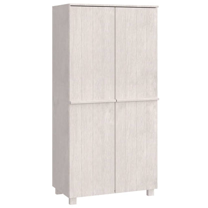 Kleiderschrank HAMAR Hellgrau 89x50x180 cm Massivholz Kiefer