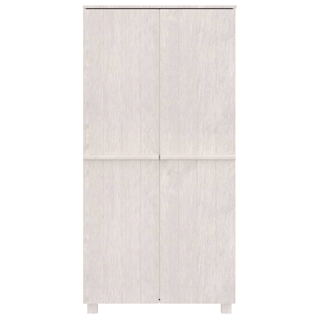 Kleiderschrank HAMAR Hellgrau 89x50x180 cm Massivholz Kiefer
