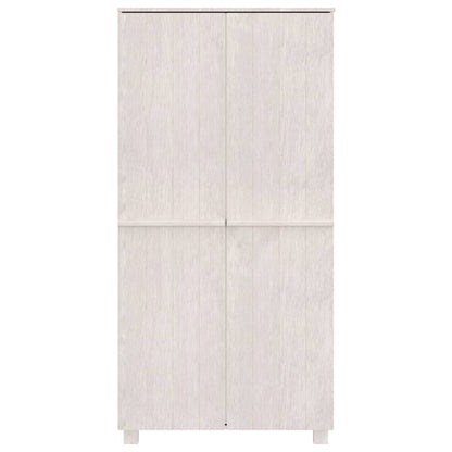 Kleiderschrank HAMAR Hellgrau 89x50x180 cm Massivholz Kiefer