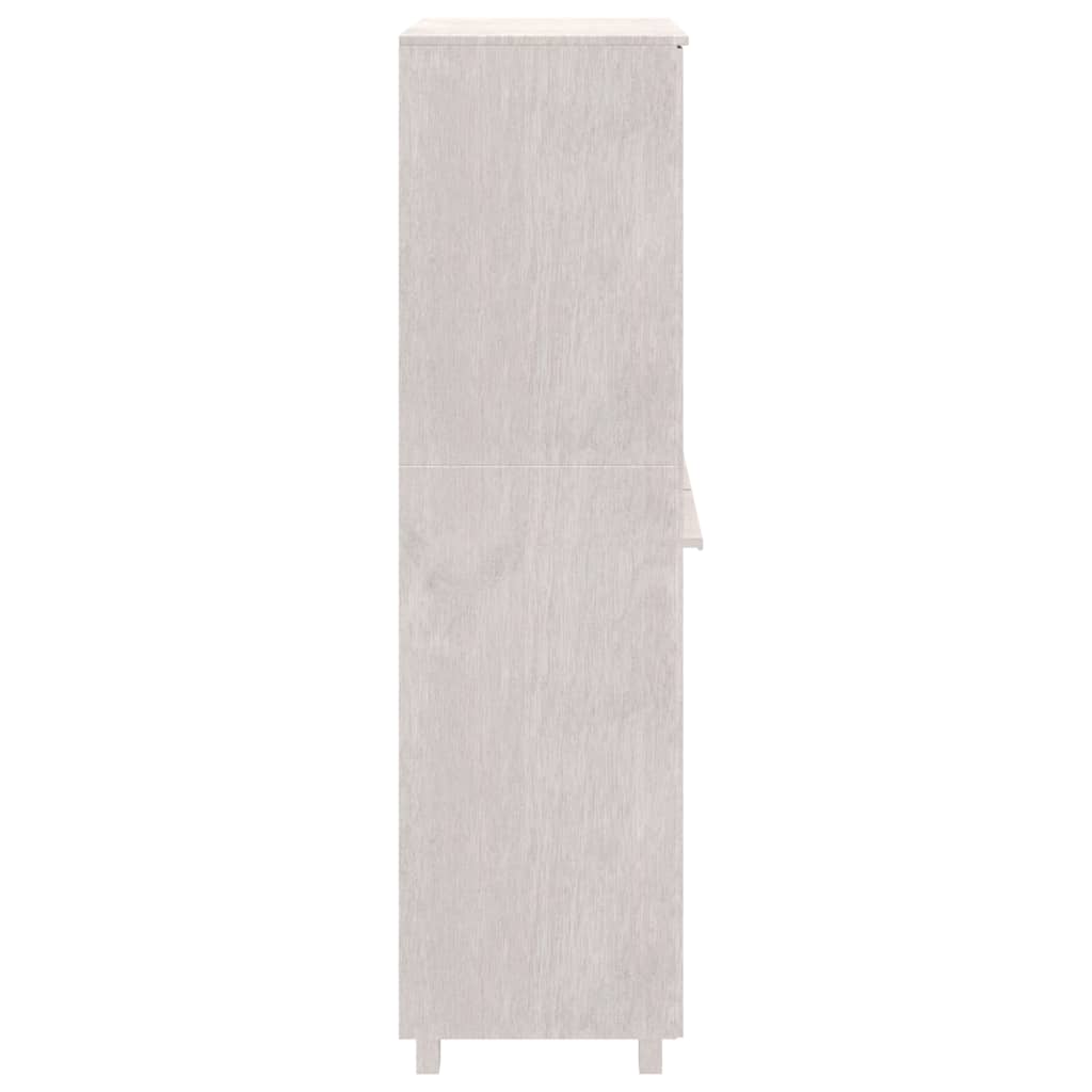 Kleiderschrank HAMAR Hellgrau 89x50x180 cm Massivholz Kiefer