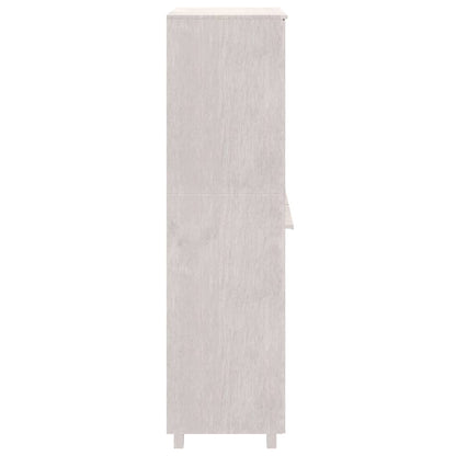 Kleiderschrank HAMAR Hellgrau 89x50x180 cm Massivholz Kiefer