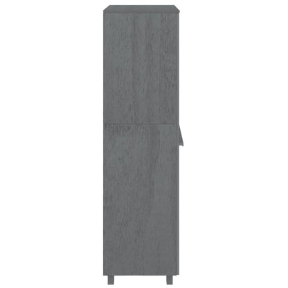 Kleiderschrank HAMAR Hellgrau 89x50x180 cm Massivholz Kiefer