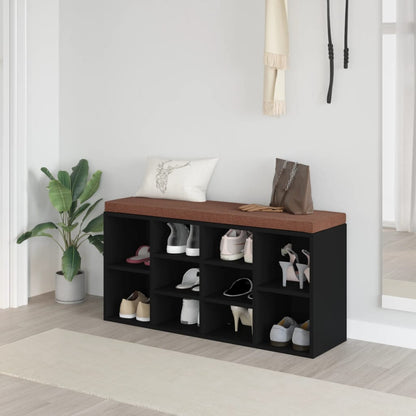 Schuhschrank Schuhbank Sitzbank 10 Fächer Eichefarbe