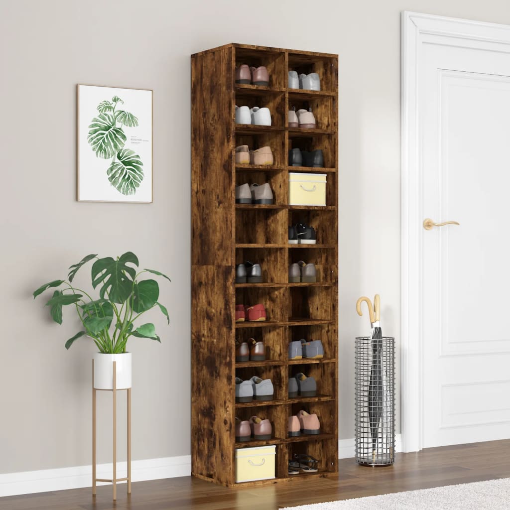 Schuhschrank Weiß 54x34x183 cm Holzwerkstoff