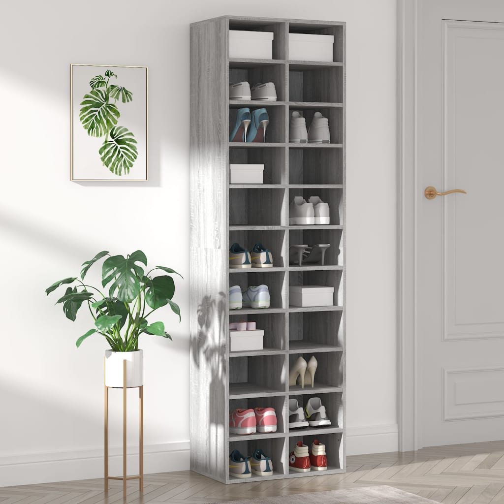 Schuhschrank 54X34X183 Cm Holzwerkstoff