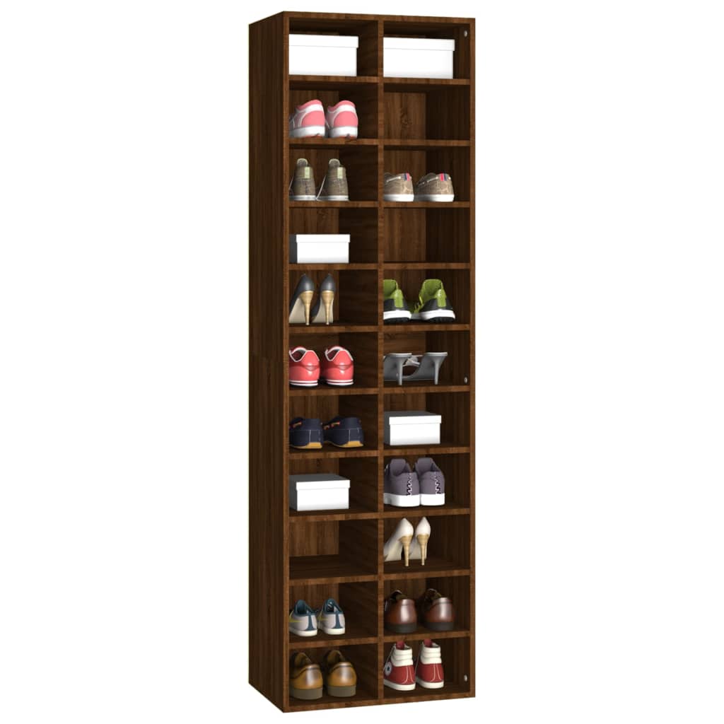 Schuhschrank Weiß 54x34x183 cm Holzwerkstoff