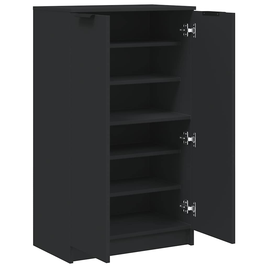 Schuhschrank Schwarz 59x35x100 cm Holzwerkstoff