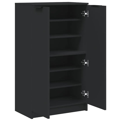 Schuhschrank Schwarz 59x35x100 cm Holzwerkstoff