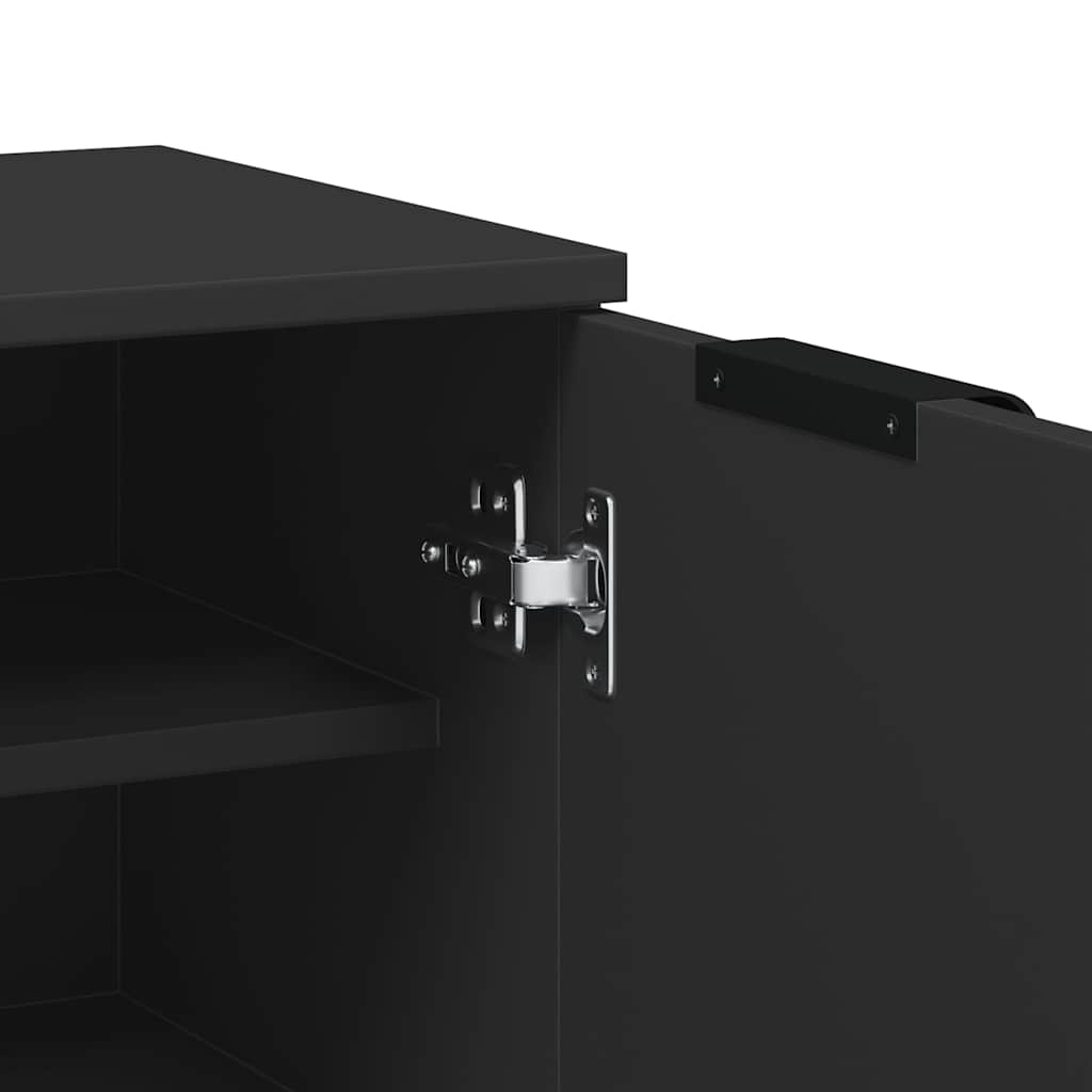 Schuhschrank Schwarz 59x35x100 cm Holzwerkstoff