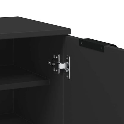 Schuhschrank Schwarz 59x35x100 cm Holzwerkstoff