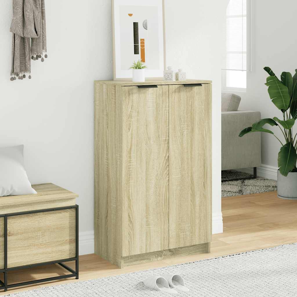 Schuhschrank Schwarz 59x35x100 cm Holzwerkstoff