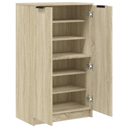 Schuhschrank Schwarz 59x35x100 cm Holzwerkstoff