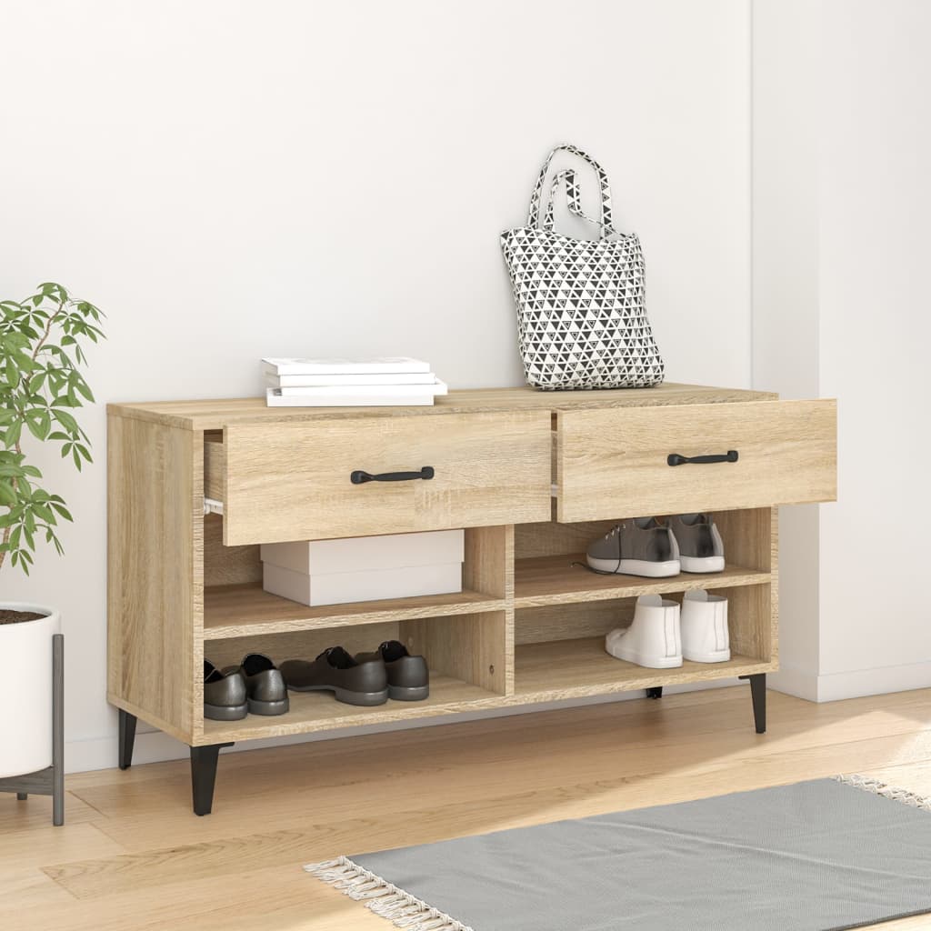 Schuhschrank Sonoma-Eiche 102X35X55 Cm Holzwerkstoff
