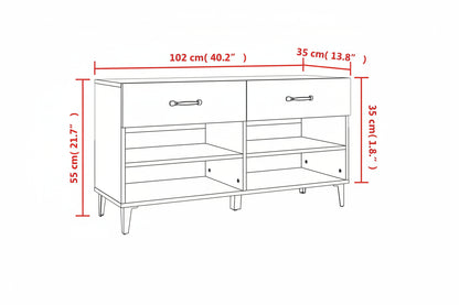 Schuhschrank Sonoma-Eiche 102X35X55 Cm Holzwerkstoff