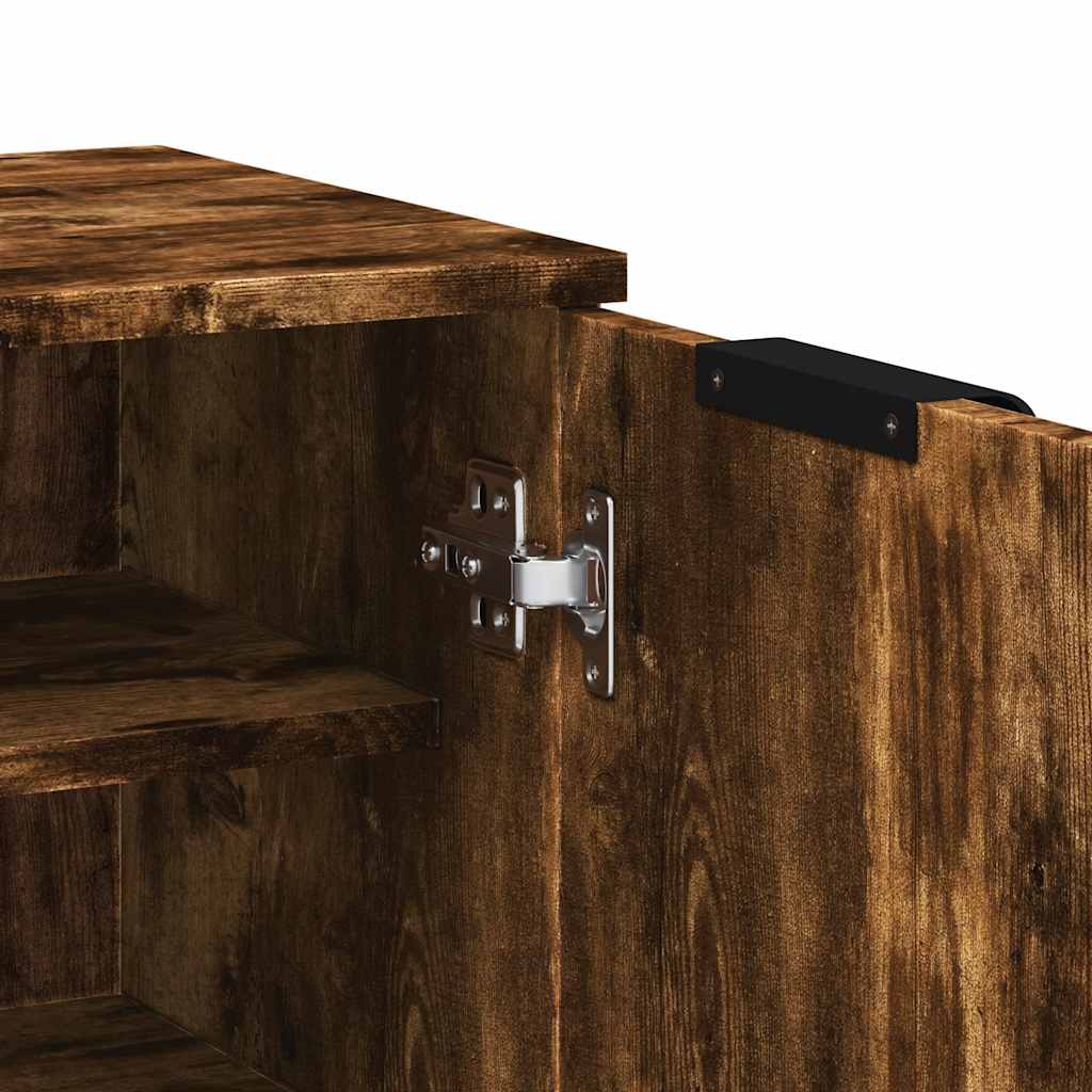 Schuhschrank Schwarz 59x35x100 cm Holzwerkstoff