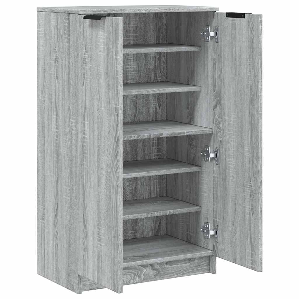 Schuhschrank Schwarz 59x35x100 cm Holzwerkstoff